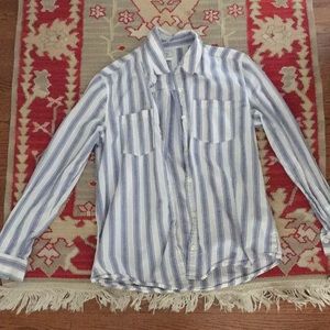 Women’s long sleeve striped button up
